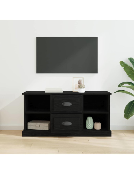 Mobile TV Rovere Nero 99,5 x 35,5 x 48 cm Legno multistrato