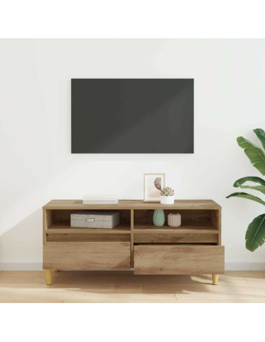 Mobile TV con cassetto Rovere artigianale 100 x 34,5 x 44,5 cm