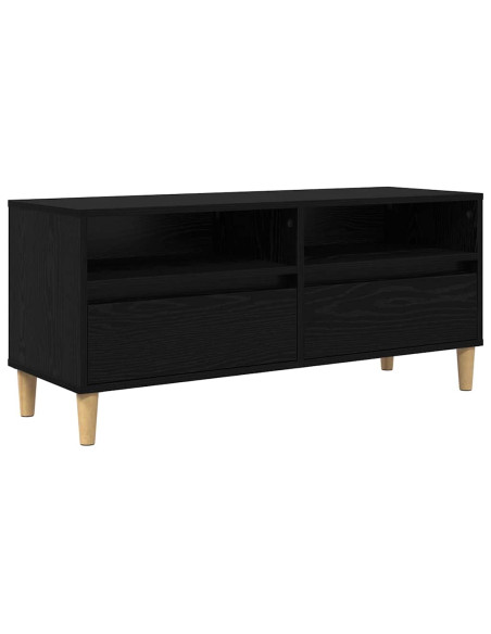 Mobile TV Rovere Nero 100 x 34,5 x 44,5 cm Legno multistrato