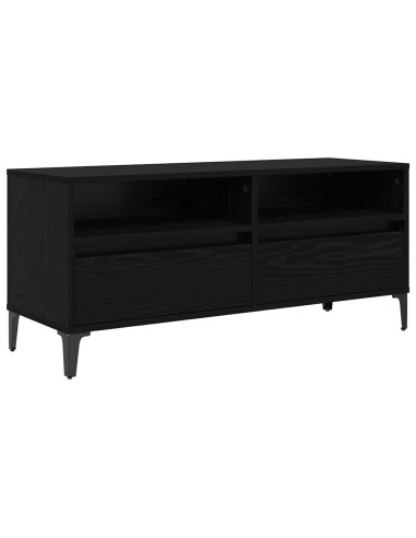 Mobile TV con cassetto Rovere Nero 100 x 34,5 x 44,5 cm