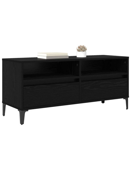 Mobile TV con cassetto Rovere Nero 100 x 34,5 x 44,5 cm