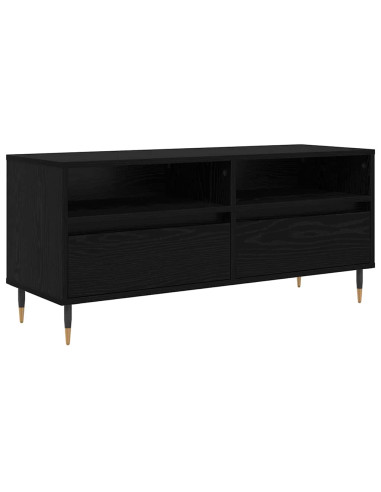 Mobile TV con cassetto Rovere Nero 100 x 34,5 x 44,5 cm