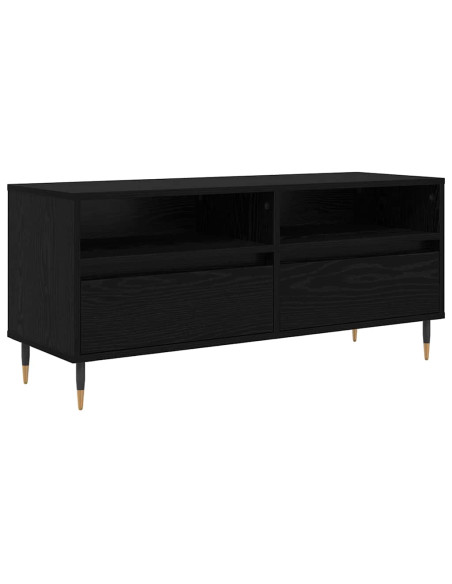 Mobile TV con cassetto Rovere Nero 100 x 34,5 x 44,5 cm