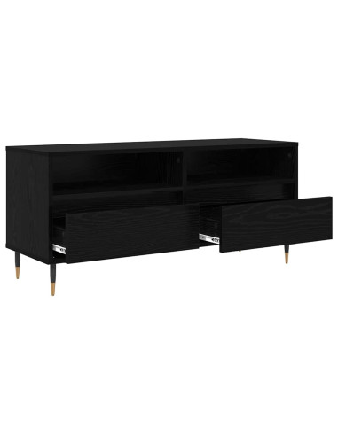 Mobile TV con cassetto Rovere Nero 100 x 34,5 x 44,5 cm