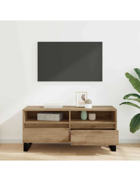 Mobile TV con cassetto Rovere artigianale 100 x 34,5 x 44,5 cm