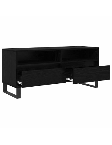 Mobile TV con cassetto Rovere Nero 100 x 34,5 x 44,5 cm