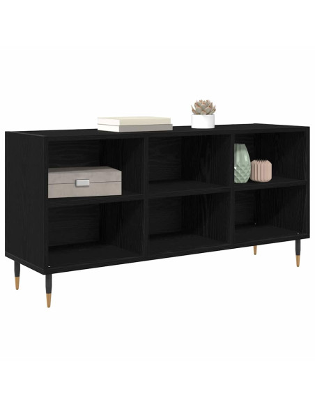 Mobile TV Rovere Nero 103,5 x 30 x 50 cm Legno multistrato