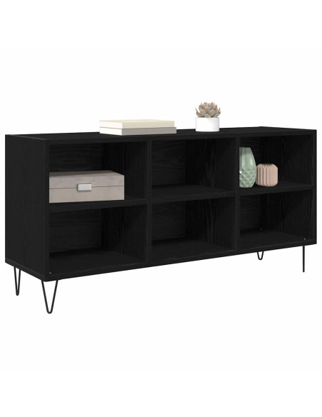 Mobile TV Rovere Nero 103,5 x 30 x 50 cm Legno multistrato