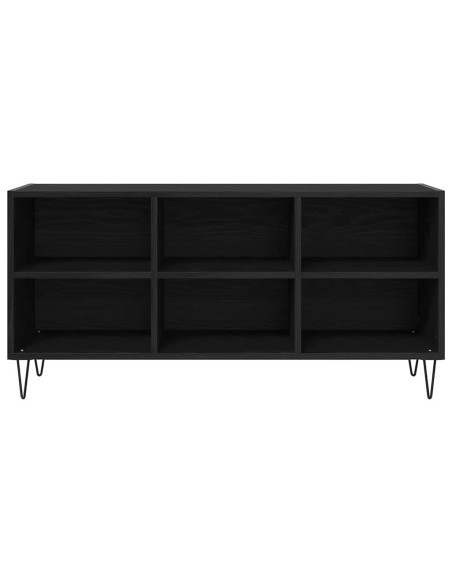 Mobile TV Rovere Nero 103,5 x 30 x 50 cm Legno multistrato