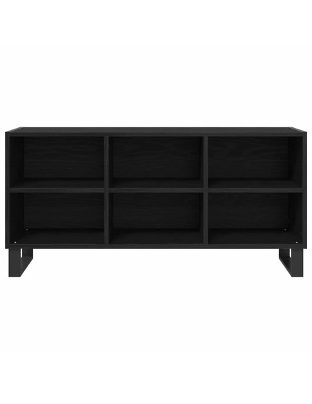 Mobile TV Rovere Nero 103,5 x 30 x 50 cm Legno multistrato