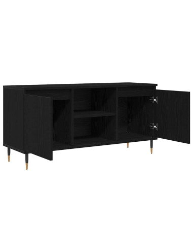 Mobile TV Rovere Nero 104 x 35 x 50 cm Legno multistrato