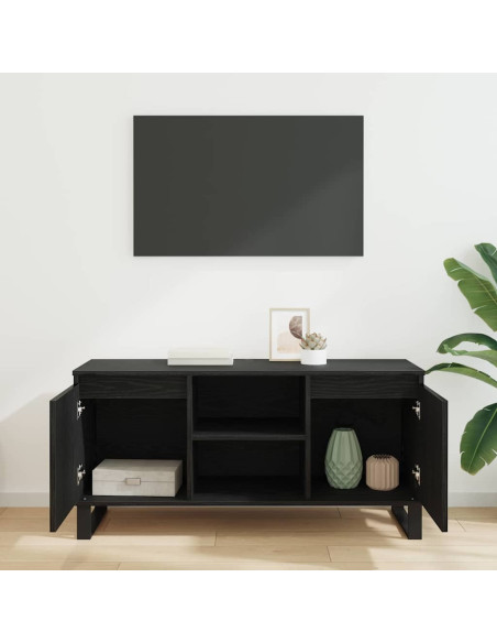 Mobile TV Rovere Nero 104 x 35 x 50 cm Legno multistrato