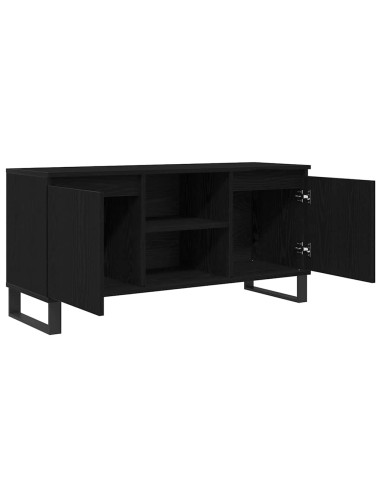 Mobile TV Rovere Nero 104 x 35 x 50 cm Legno multistrato