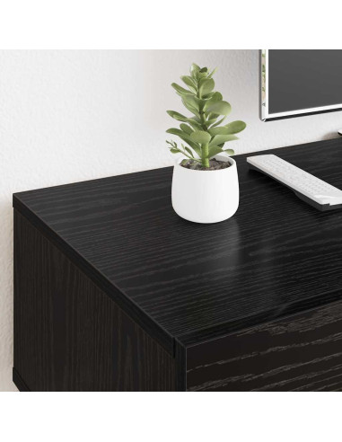 Mobile TV Rovere Nero 150 x 36 x 30 cm Legno multistrato