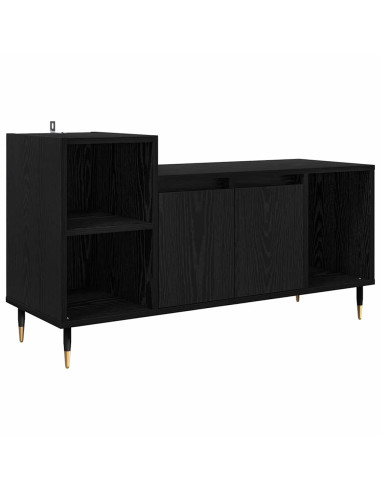 Mobile TV Rovere Nero 100 x 35 x 55 cm Legno multistrato