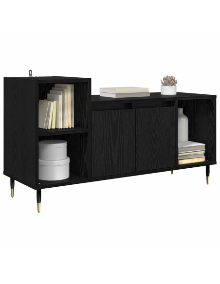 Mobile TV Rovere Nero 100 x 35 x 55 cm Legno multistrato