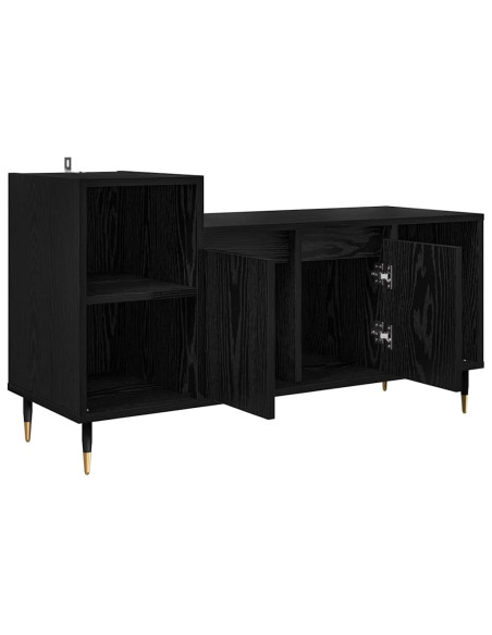 Mobile TV Rovere Nero 100 x 35 x 55 cm Legno multistrato