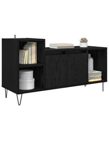 Mobile TV Rovere Nero 100 x 35 x 55 cm Legno multistrato