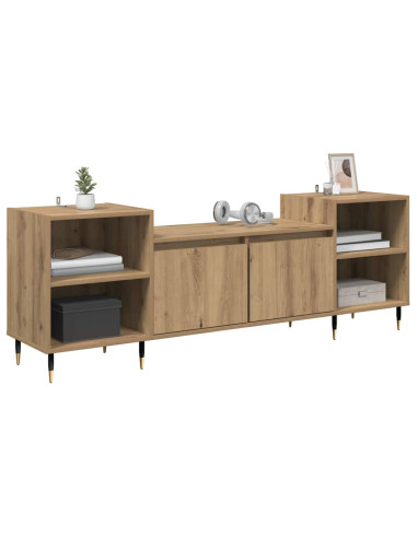 Mobile TV Rovere artigianale 160 x 35 x 55 cm Legno multistrato
