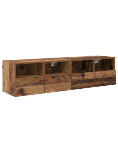 Mobiletti TV da Parete 2 pcs Legno vecchio 60 x 30 x 30 cm 2