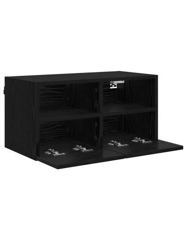 Mobile TV da parete Rovere Nero 60 x 30 x 30 cm