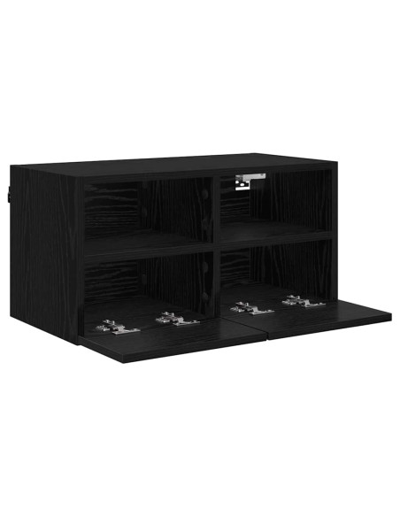Mobile TV da parete Rovere Nero 60 x 30 x 30 cm