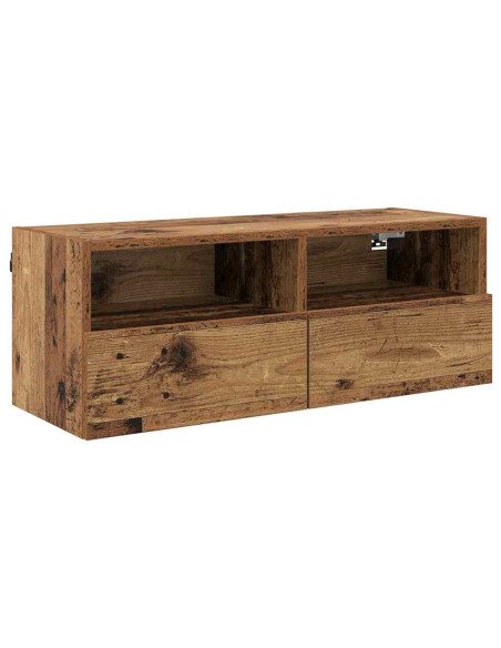 Mobile TV da parete Legno vecchio 80 x 30 x 30 cm