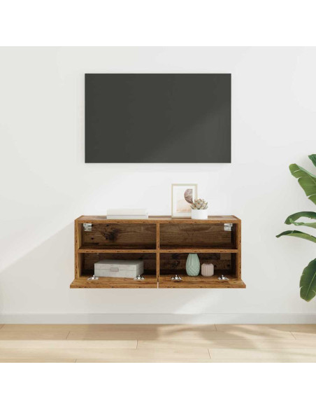 Mobile TV da parete Legno vecchio 80 x 30 x 30 cm