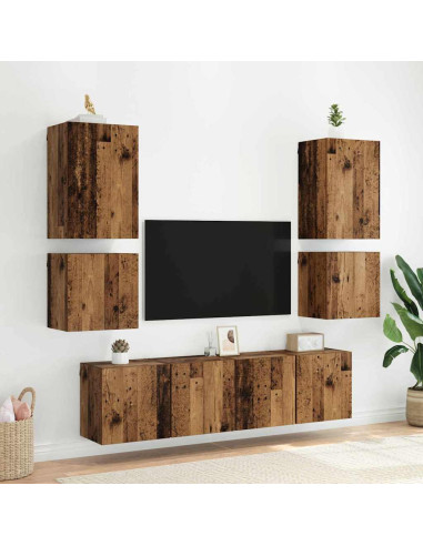 Mobile TV da parete Legno vecchio 40,5x30x40cm