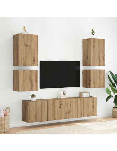 Mobile TV da parete Rovere artigianale 40,5x30x40cm