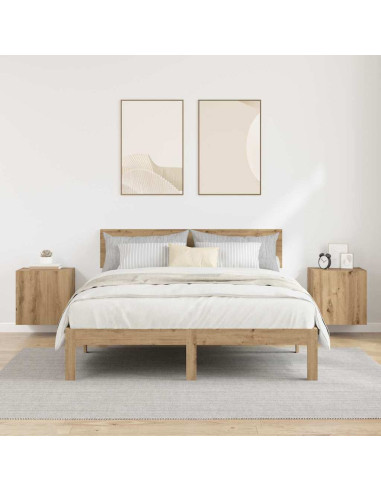 Mobiletti TV da Parete 2 pcs Rovere artigianale 40,5x30x40cm