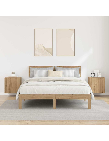 Mobiletti TV da Parete 2 pcs Rovere artigianale 40,5x30x40cm