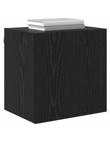 Mobile TV da parete Rovere Nero 40,5x30x40cm Legno multistrato