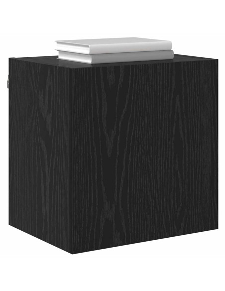 Mobiletti TV da Parete 2 pcs Rovere Nero 40,5x30x40cm
