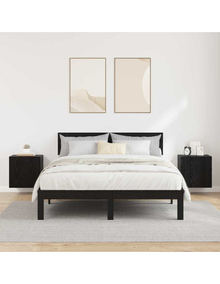 Mobiletti TV da Parete 2 pcs Rovere Nero 40,5x30x40cm