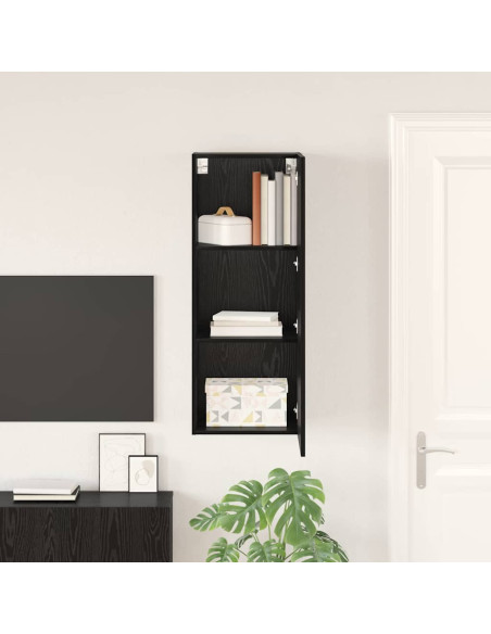 Mobile TV da parete Rovere Nero 40,5 x 30 x 102 cm