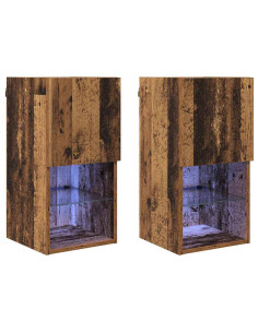 Mobiletti TV a parete 2 pcs Legno vecchio 30,5 x 30 x 60 cm 2