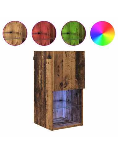 Mobiletti TV a parete 2 pcs Legno vecchio 30,5 x 30 x 60 cm