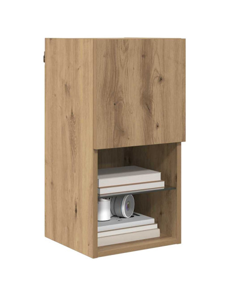 Mobiletti TV a parete 2 pcs Rovere artigianale