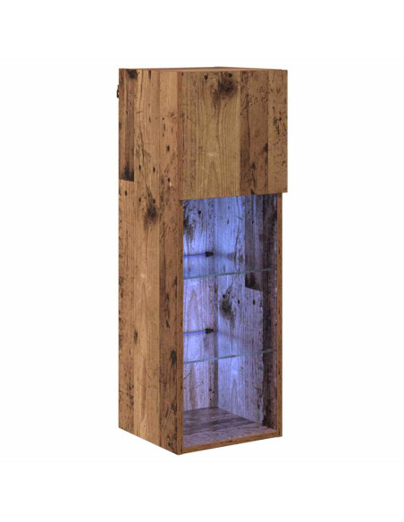 Mobile TV da Parete Legno vecchio 30,5 x 30 x 90 cm