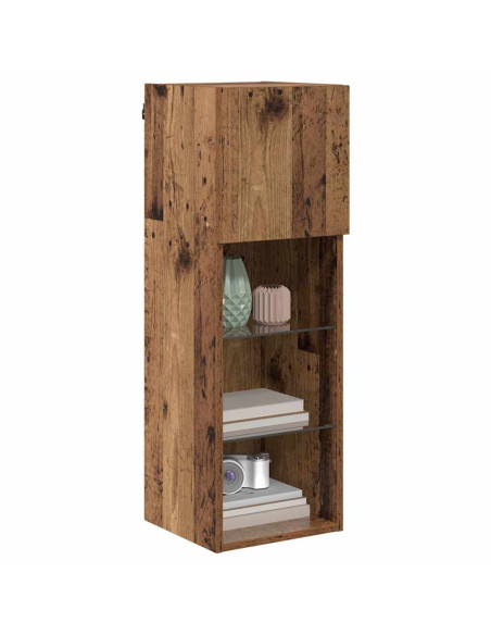 Mobiletti TV a parete 2 pcs Legno vecchio 30,5 x 30 x 90 cm