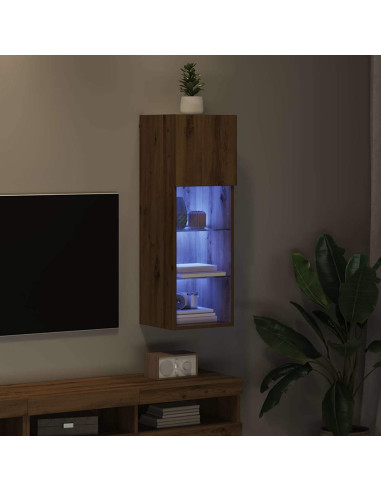 Mobile TV da Parete Rovere artigianale 30,5 x 30 x 90 cm