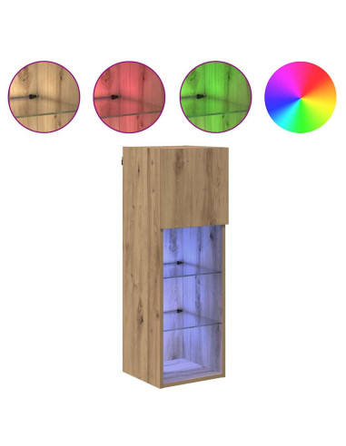 Mobiletti TV a parete 2 pcs Rovere artigianale