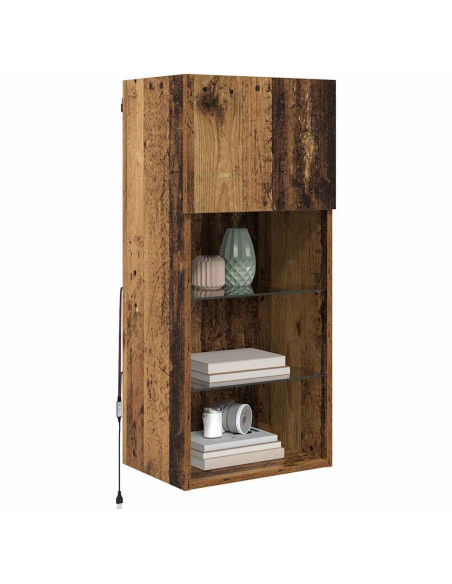 Mobiletti TV a parete 2 pcs Legno vecchio 40,5 x 30 x 90 cm