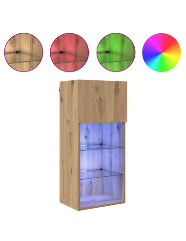 Mobiletti TV a parete 2 pcs Rovere artigianale