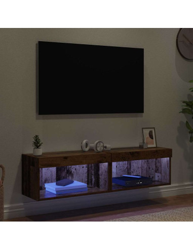 Set mobile TV con led Legno vecchio Legno multistrato