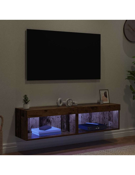 Set mobile TV con led Legno vecchio Legno multistrato