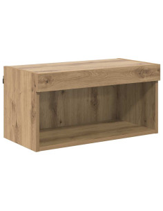 Set mobile TV con led Rovere artigianale Legno multistrato 2