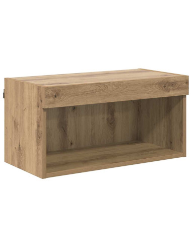 Set mobile TV con led Rovere artigianale Legno multistrato