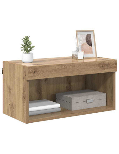 Set mobile TV con led Rovere artigianale Legno multistrato